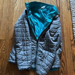 Eddie Bauer Jacket Women Medium First Ascent Pertex Quantum Reversible Quilted